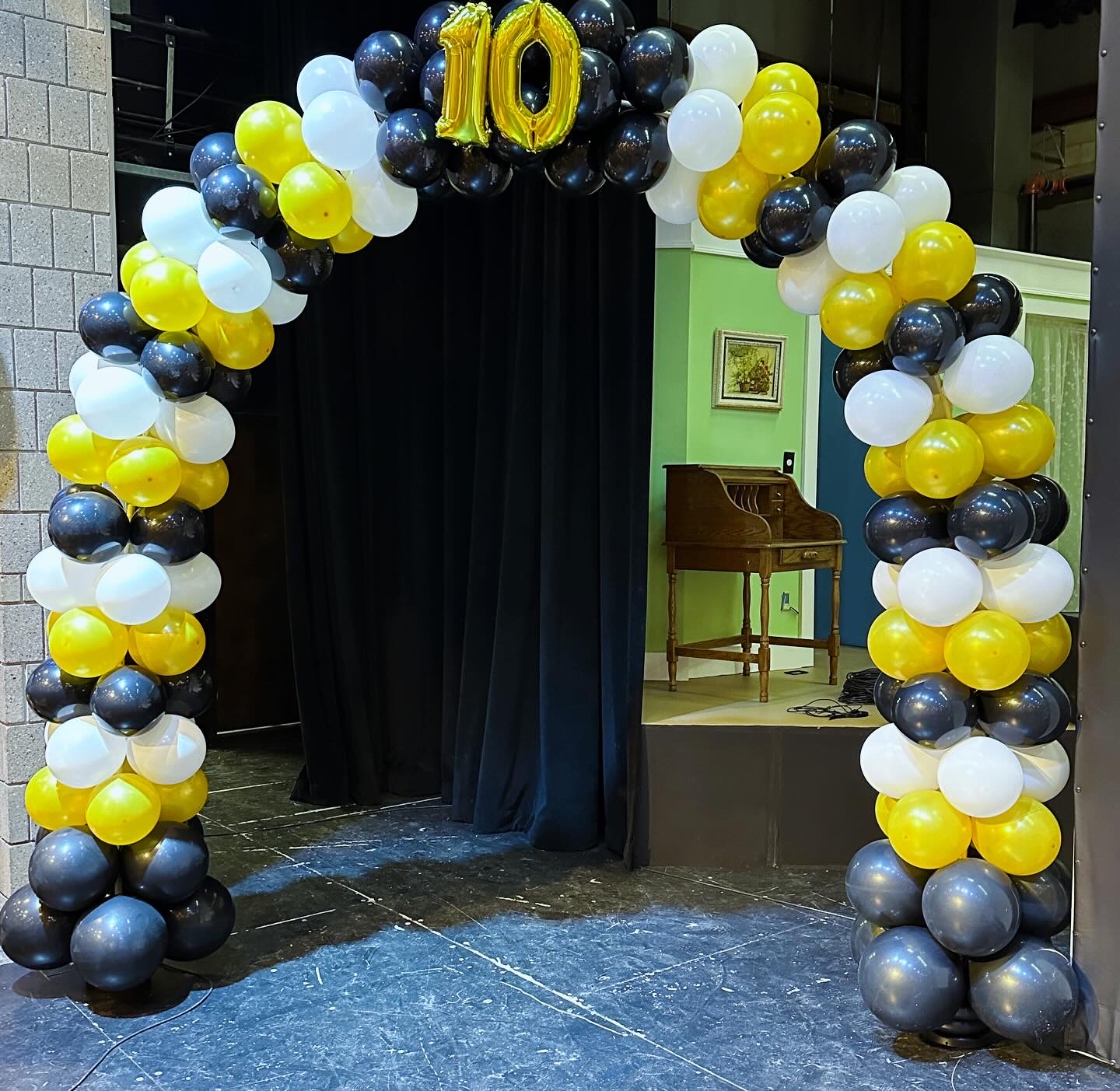 Stacked Design Balloon Arch with Numbers