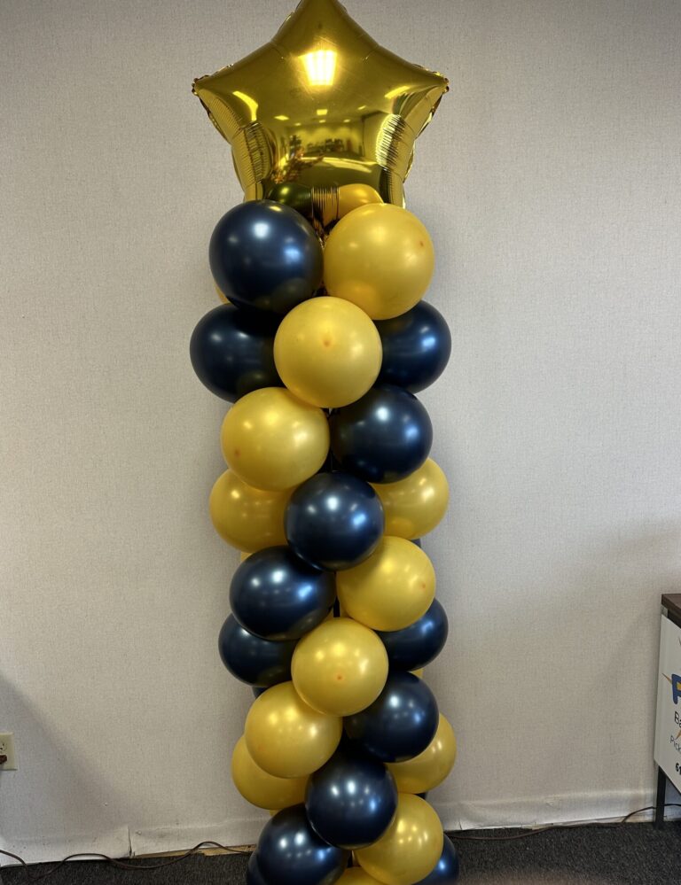 Spiral Column with Gold Star Topper