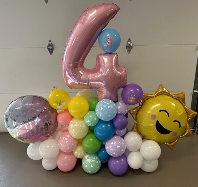 4 Care Bear Themed Floor Sculpture