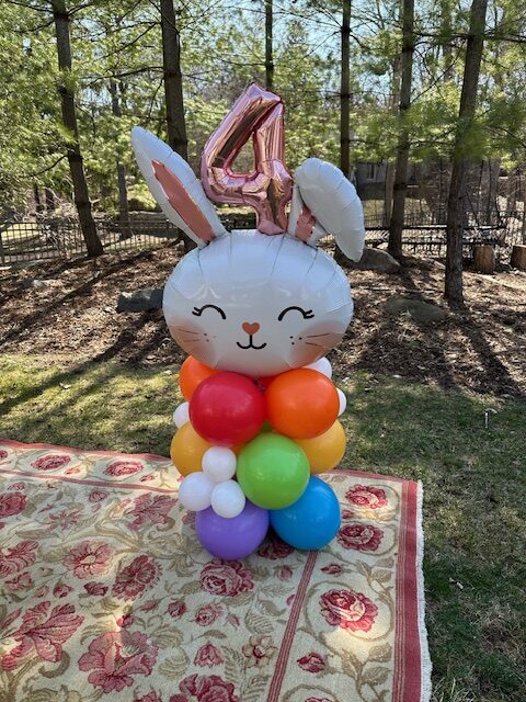 Rainbow Bunny Floor Sculpture