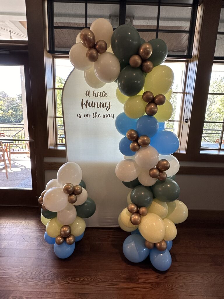 Baby Shower Garland on Rounded Arch Frame